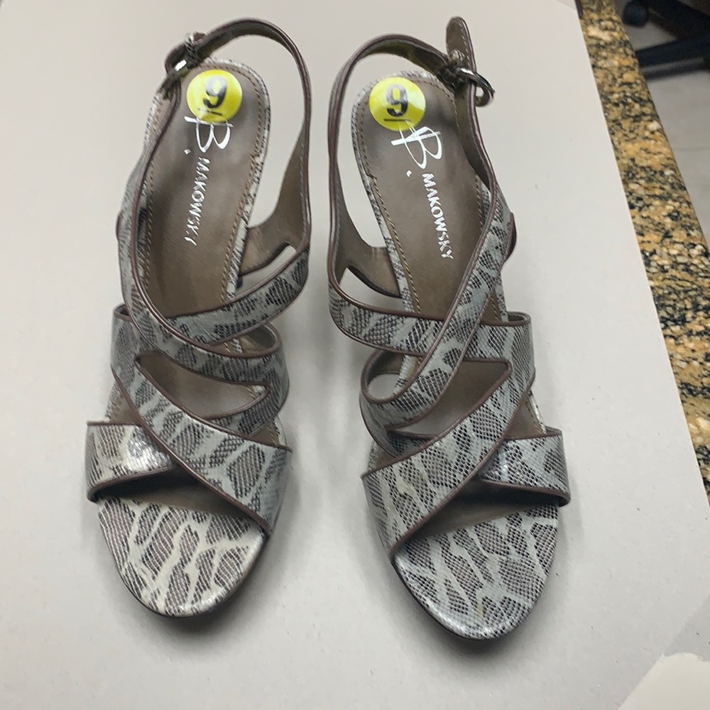 B Makowsky platform Heels in Python Print